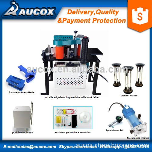 JBT102B double glue on portable edge bander workable with 45degree angle